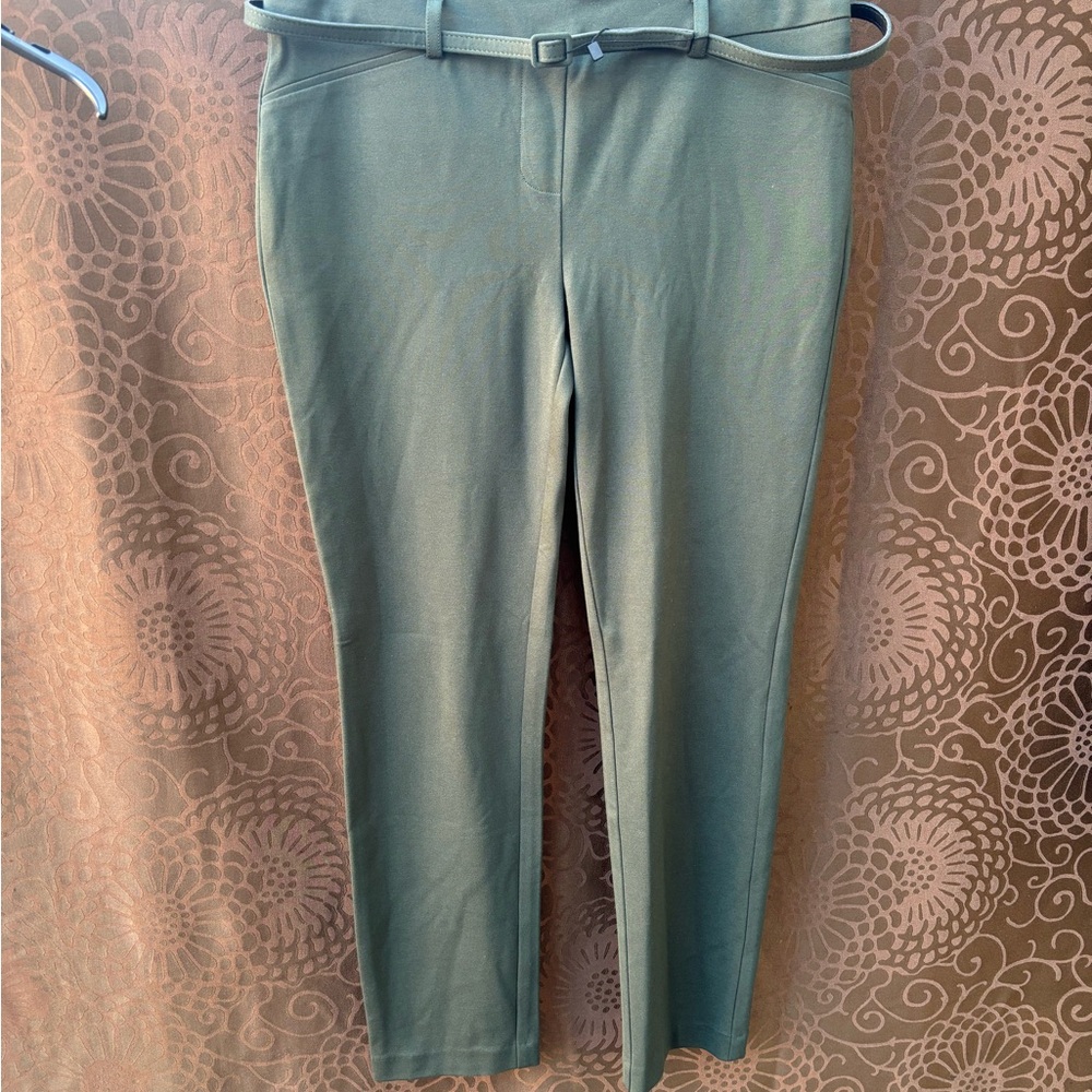 Olive Green business slacks with Belt included